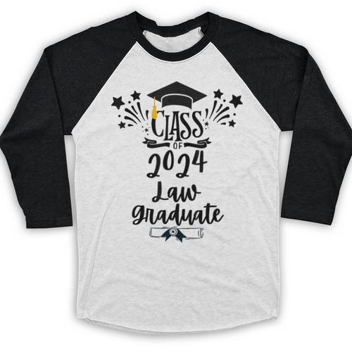 Class Of 2024 Law Graduation 2024 JD Degree Law Graduate Baseball Raglan Shirt - Best Gift Smart