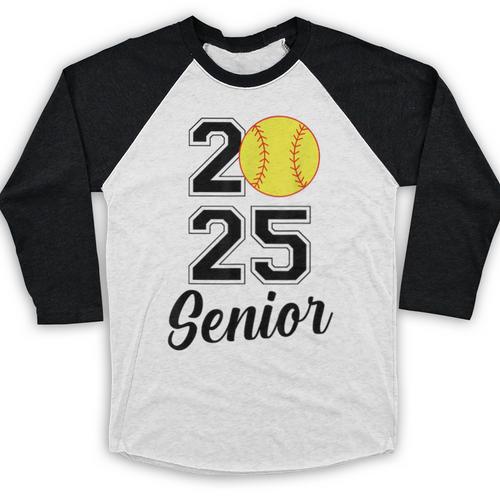 Class Of 2025 Softball Senior Graduation Graduate Women Baseball Raglan Shirt - Best Gift Smart