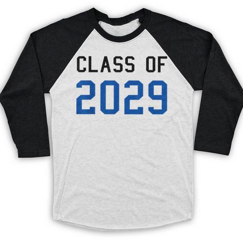 Class Of 2029 Graduation T-Shirts Baseball Raglan Shirt - Best Gift Smart