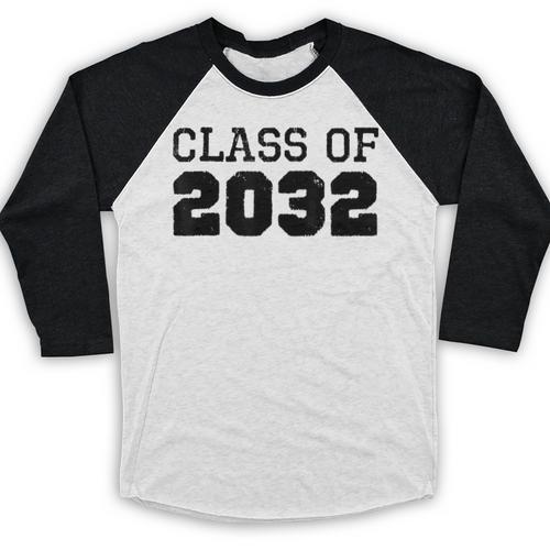 Class Of 2032 Future Graduation Vintage T-Shirt Baseball Raglan Shirt - Best Gift Smart