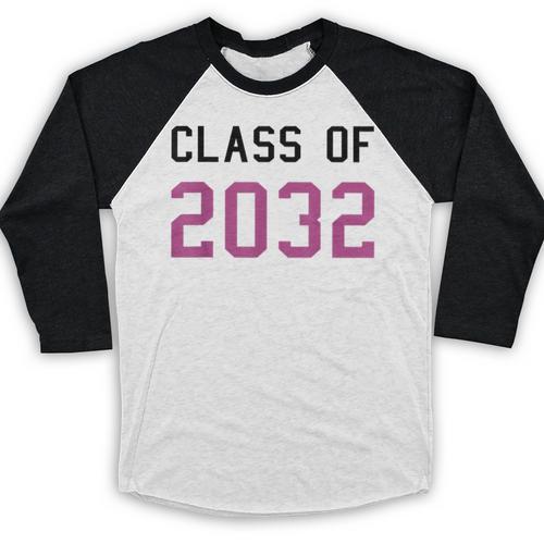Class Of 2032 Graduation T-Shirts Baseball Raglan Shirt - Best Gift Smart