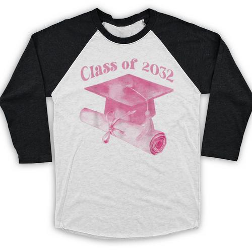 Class Of 2032 Senior 2032 Back To School 2032 Graduation Cap Baseball Raglan Shirt - Best Gift Smart
