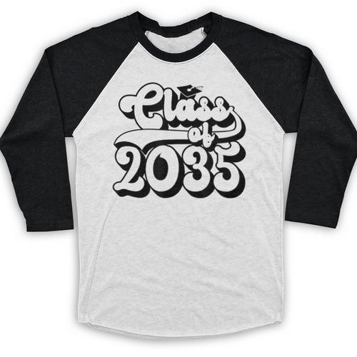 Class Of 2035 Senior Retro 2035 Grad Graduate Graduation Baseball Raglan Shirt - Best Gift Smart