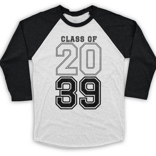 Class Of 2039 Blue Graduation Senior Student Tee Baseball Raglan Shirt - Best Gift Smart