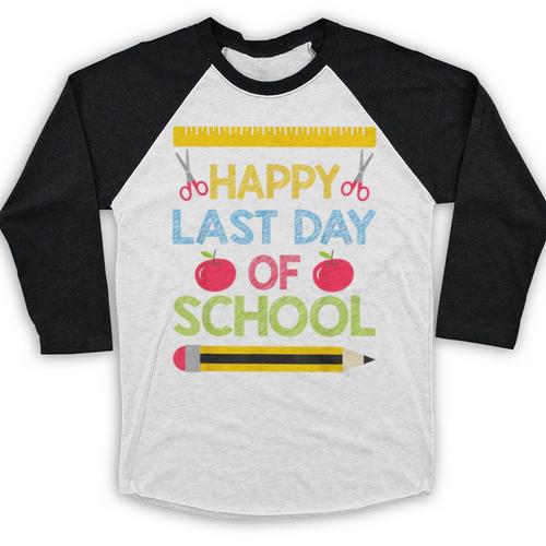 Cool Stylish Happy Last Day Of School Shirt Graduation Baseball Raglan Shirt - Best Gift Smart