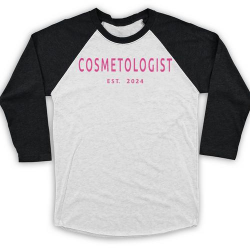 Cosmetologist Est 2024 Graduation Beauty School Cosmetology Baseball Raglan Shirt - Best Gift Smart