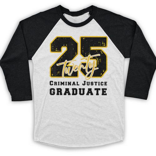 Criminal Justice Graduate Graduated Class Of 2025 Graduation Baseball Raglan Shirt - Best Gift Smart