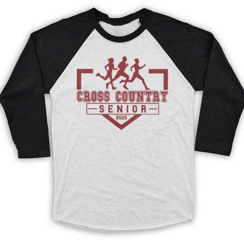 Cross Country Senior Night Senior 2025 Graduation Party 48 Baseball Raglan Shirt - Best Gift Smart