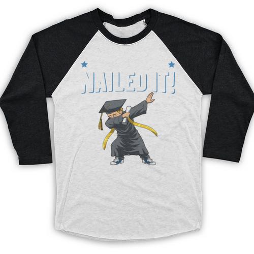 Dabbing Graduation Class Of 2025 Boy Kindergarten Nailed It Baseball Raglan Shirt - Best Gift Smart