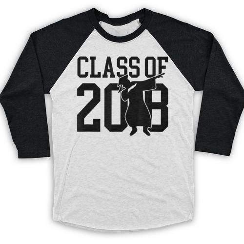 Dabbing Graduation Shirt Class Of 2018 Baseball Raglan Shirt - Best Gift Smart