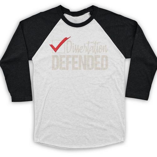 Dissertation Defended PhD Graduate PhD Graduation Baseball Raglan Shirt - Best Gift Smart