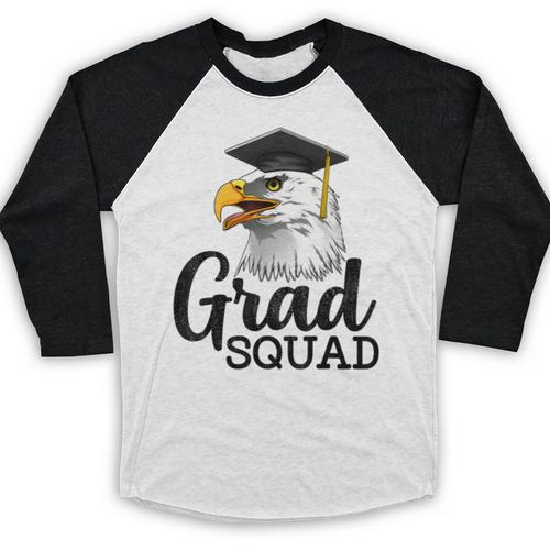 Eagle Grad Squad Class Of 2019 Graduation Baseball Raglan Shirt - Best Gift Smart