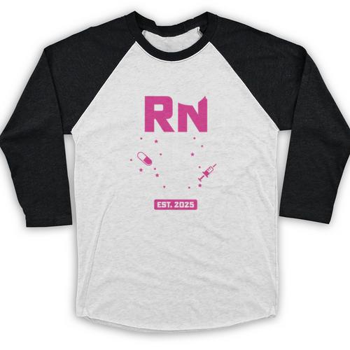 Earned It RN 2025 Nurse Graduation Nursing School Graduate Premium Tri-Blend Baseball Raglan Shirt - Best Gift Smart