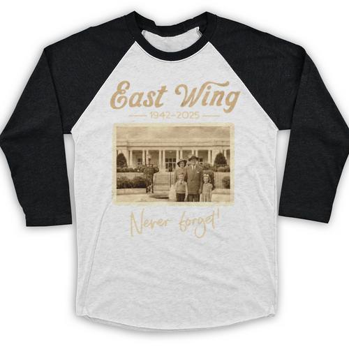 East Wing Never Forget American Vintage Nostalgia Premium Tri-Blend Baseball Raglan Shirt - Figerry