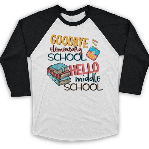 Elementary School End Of Year Graduation Middle Baseball Raglan Shirt - Best Gift Smart