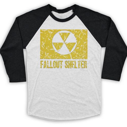 Fallout Shelter Nuclear War Radioactive Nostalgia T-Shirt Baseball Raglan Shirt - Figerry