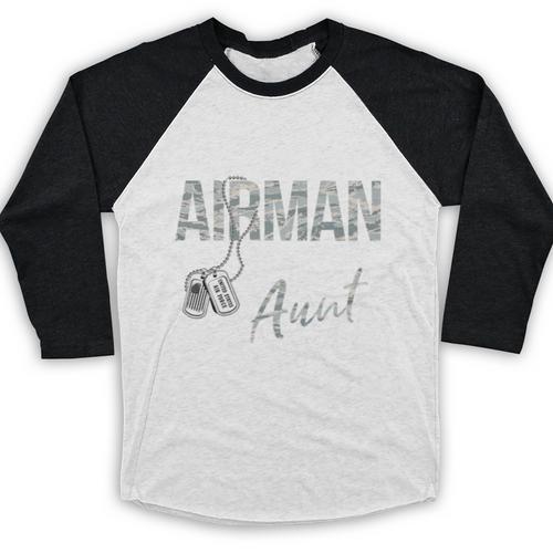 My Favorite Airman Calls Me Aunt US Air Force Graduation Baseball Raglan Shirt - Best Gift Smart