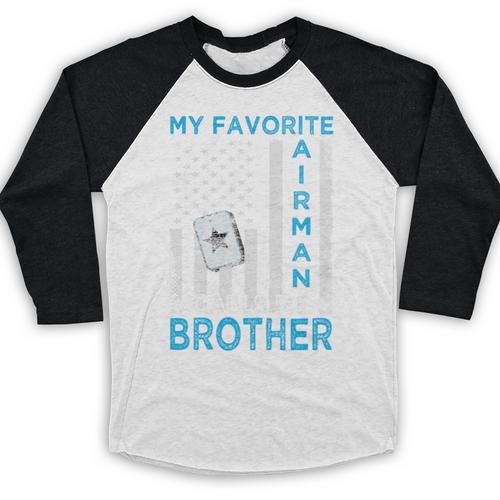 My Favorite Airman Calls Me Brother Airman Graduation Premium Tri-Blend Baseball Raglan Shirt - Best Gift Smart
