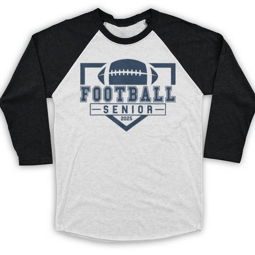 Football Senior Night Football Senior 2025 Graduation 44 Baseball Raglan Shirt - Best Gift Smart