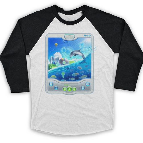 Frutiger Aero Skeuomorphism User Interface Nostalgia Premium Tri-Blend Baseball Raglan Shirt - Figerry