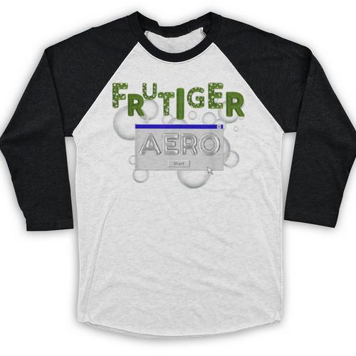 Frutiger Aero Y2K Fashion Trends Grass Fun Computers Baseball Raglan Shirt - Figerry