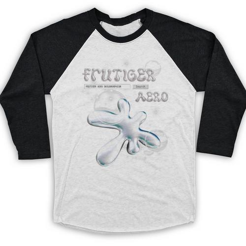 Frutiger Aero Y2K Fashion Trends Statement Piece Tech Orb Premium Tri-Blend Baseball Raglan Shirt - Figerry