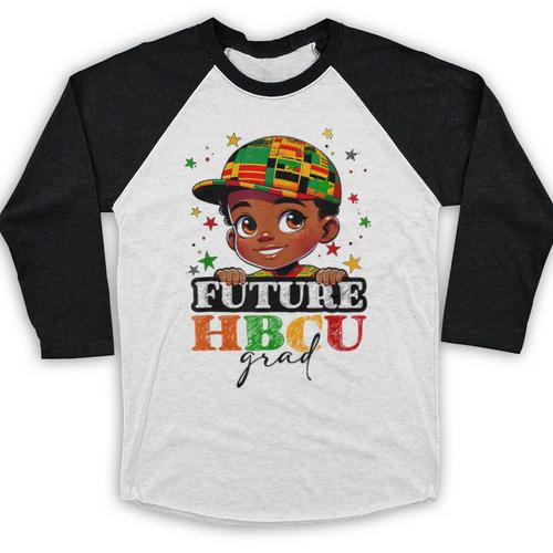 Future HBCU Grad History Boys Kids Graduation HBCU Baseball Raglan Shirt - Best Gift Smart