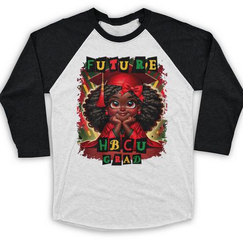 Future HBCU Grad History Girl Graduation HBCU Baseball Raglan Shirt - Best Gift Smart