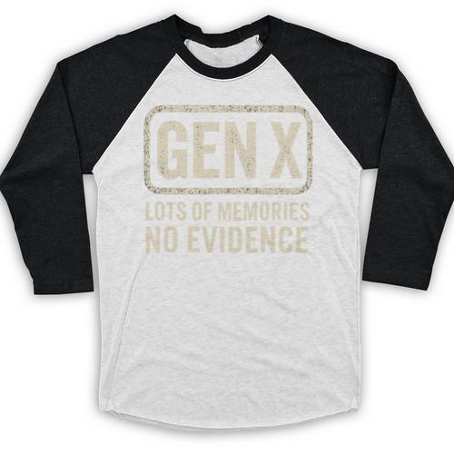 Gen X Lots Of Memories No Evidence Retro Nostalgia Baseball Raglan Shirt - Figerry