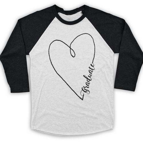 Graduate Heart Shirt Graduation Baseball Raglan Shirt - Best Gift Smart