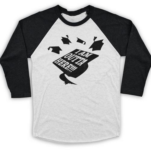 GRADUATION 2018 I AM OUTTA HERE SCHOOL MOVING UP GIFT SHIRT Baseball Raglan Shirt - Best Gift Smart
