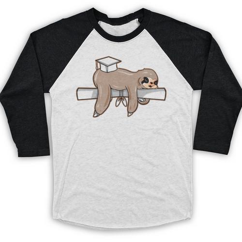 Graduation 2022 PhD Sloth Bachelor Master School Doctor Baseball Raglan Shirt - Best Gift Smart