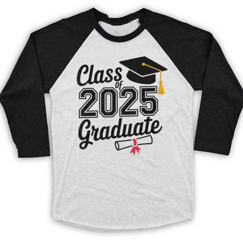 Graduation 2025 Senior 2025 Class Of 2025 Graduate Baseball Raglan Shirt - Best Gift Smart