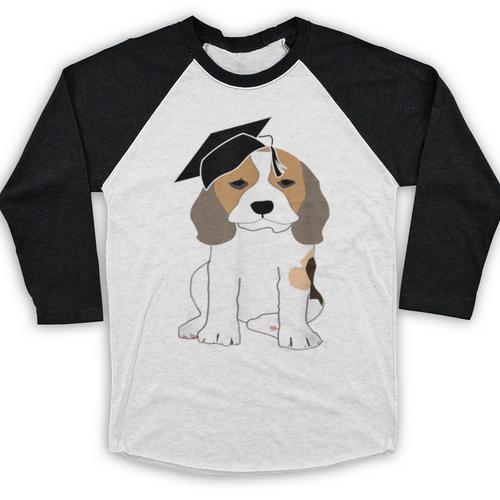 Graduation Beagle Dog 2017 Graduate Graduation Tee Baseball Raglan Shirt - Best Gift Smart