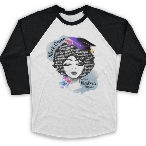 Graduation Masters Degree Woman Queen Graduate 2025 Baseball Raglan Shirt - Best Gift Smart