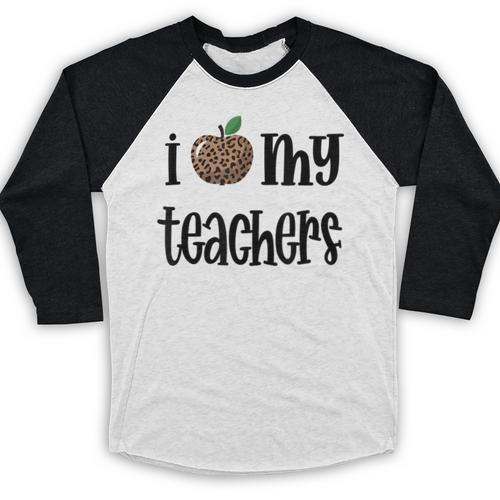I Heart My Teachers I Love My Teachers Graduation Kids Teens Baseball Raglan Shirt - Best Gift Smart