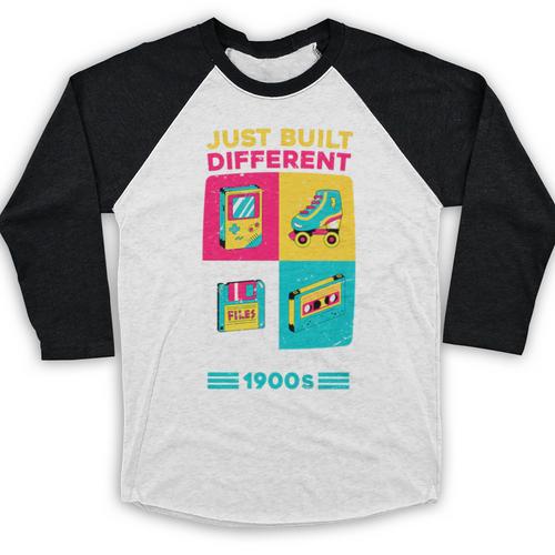 Just Built Different I'M From The 1900S Retro Premium Baseball Raglan Shirt - Figerry