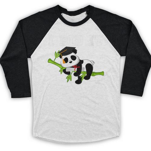 I Did It Kawaii Panda With Graduation Cap Diploma Baseball Raglan Shirt - Best Gift Smart