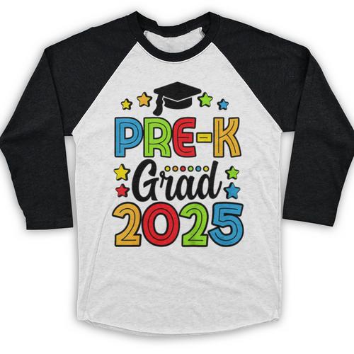 Kids Pre-K Grad 2025 Preschool Prek Graduation Baseball Raglan Shirt - Best Gift Smart