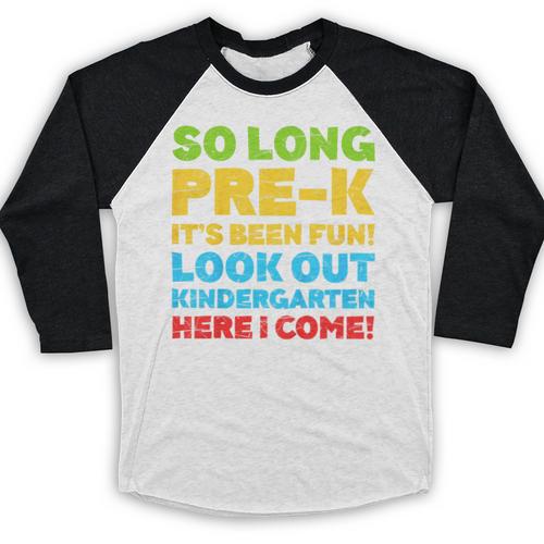 Kids So Long PRE-K It's Been Fun Shirt Boy Girl Graduation Baseball Raglan Shirt - Best Gift Smart