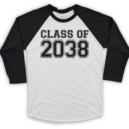 Kindergarten Class Of 2038 First Day School Graduation Baseball Raglan Shirt - Best Gift Smart