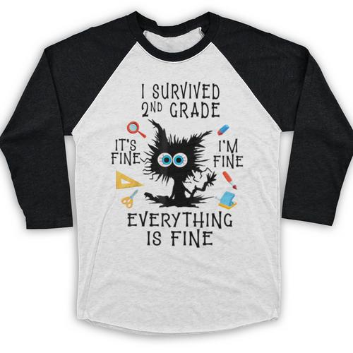Last Day Of School Student Graduation I Survived 2nd Grade Baseball Raglan Shirt - Best Gift Smart