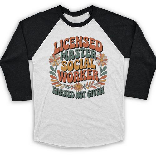 Licensed Social Worker Masters MSW LMSW Graduation 2026 Premium Tri-Blend Baseball Raglan Shirt - Best Gift Smart