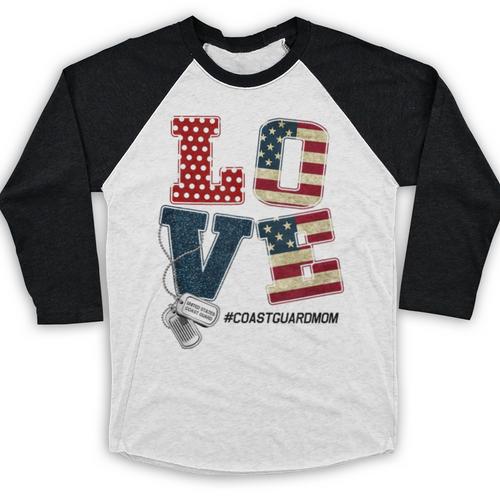 Love Coast Guard Mom Proud Coast Guard Graduation Mom Baseball Raglan Shirt - Best Gift Smart