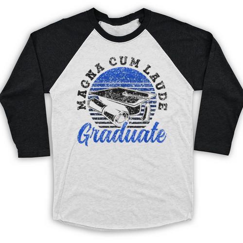 Magna Cum Laude Graduate Graduation Graduates Family Baseball Raglan Shirt - Best Gift Smart