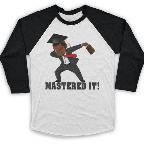 Masters Graduation Mastered It Dabbing Man Tee Baseball Raglan Shirt - Best Gift Smart