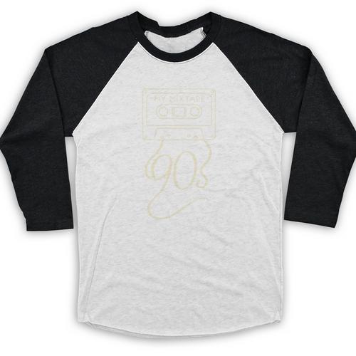 My Mixtape 90s – Retro Cassette Tape Nostalgia Baseball Raglan Shirt - Figerry