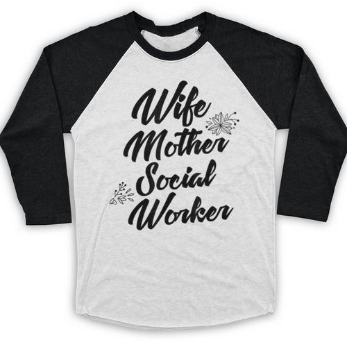 MSW Mom Graduation T-Shirt Social Worker Wife Mother Baseball Raglan Shirt - Best Gift Smart