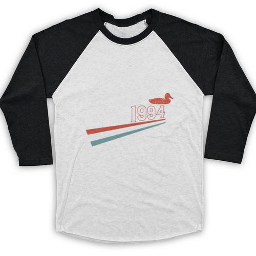 Nostalgia 90s Duck Goose Premium Tri-Blend Baseball Raglan Shirt - Figerry