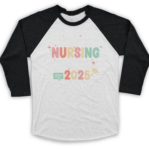 Nurse I Survived Nursing School Class Of 2025 Graduation Baseball Raglan Shirt - Best Gift Smart
